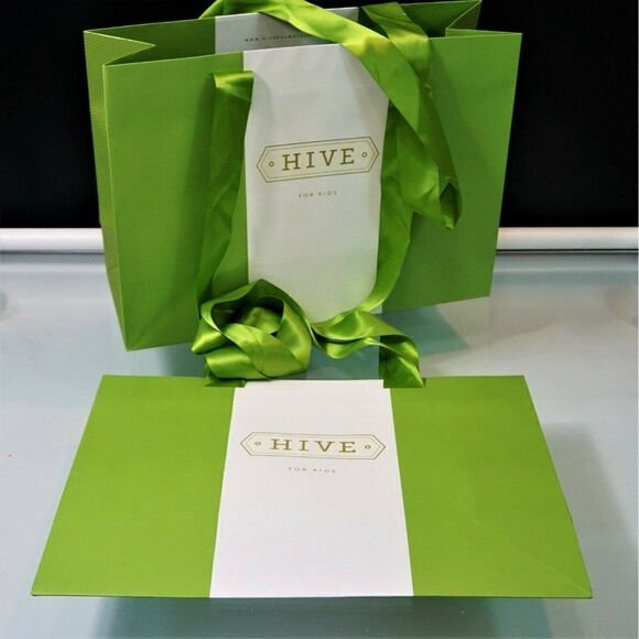 Hive Boutique Store West Palm Beach Florida Totes 2 Paper Gift Bags Rope Handle - Picture 1 of 8